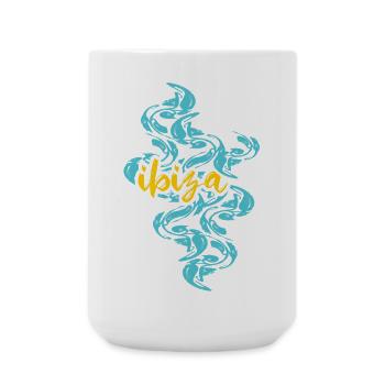 Ibiza Balearic Islands Flowers - Large Mug 440 ml - white - Front