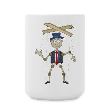 A fun puppet - Large Mug 440 ml - white - Front