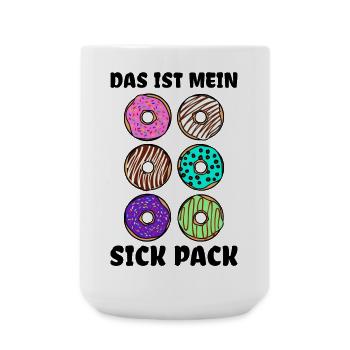 Humorvoll Statement Süßigkeiten Donut Naschen - Große Tasse 440 ml - Weiß - Vorne