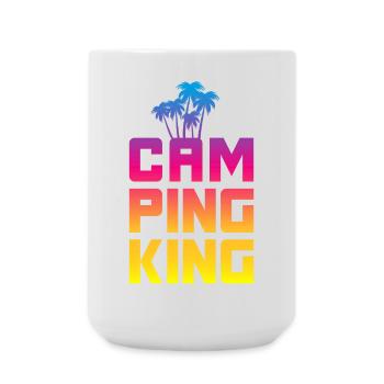 Campingking Palm Course King Camper Holiday Fan - Large Mug 440 ml - white - Front