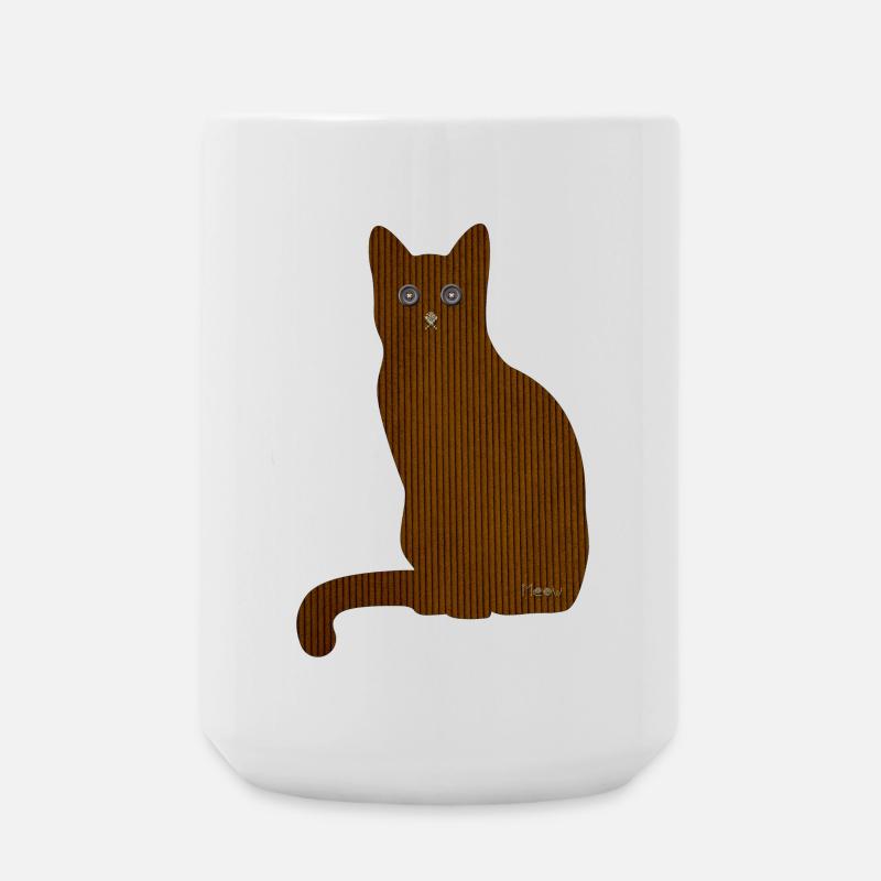 Katze Meow - Große Tasse 440 ml - Weiß
