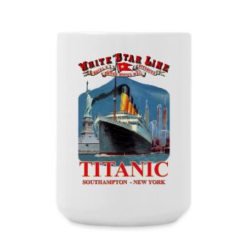 TITANIC NY création Louis RUNEMBERG © Adagp - Grande tasse 440 ml - blanc - Devant