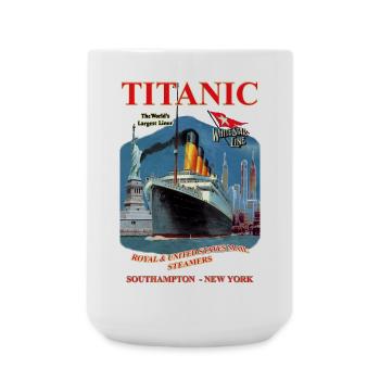 TITANIC SPIRIT Kreation Louis RUNEMBERG © Adagp - Große Tasse 440 ml - Weiß - Vorne