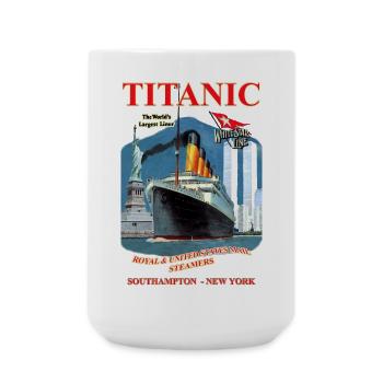 TITANIC SPIRIT CREATION Louis RUNEMBERG © Adagp - Große Tasse 440 ml - Weiß - Vorne