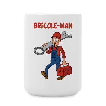 Bricole-man - Grande tasse 440 ml - blanc - Devant