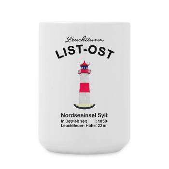 lighthouse List - East on Sylt, drawing - Large Mug 440 ml - white - Front