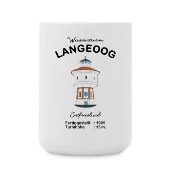 Wasserturm auf Langeoog in Ostfriesland - Große Tasse 440 ml - Weiß - Vorne