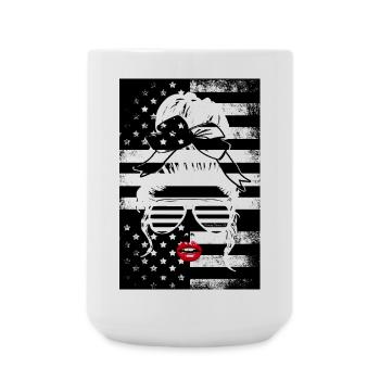 Mrs. Kussmund American Flag Poster - Large Mug 440 ml - white - Front