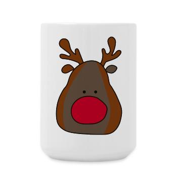 Fröhlicher Rentier-Print für Weihnachten - Große Tasse 440 ml - Weiß - Vorne