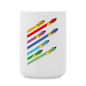 Rocket Race - Large Mug 440 ml - white - Front