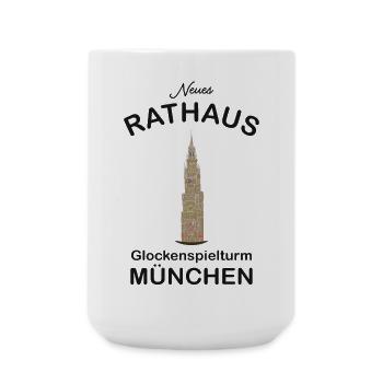 Turm Neues Rathaus München Poster - Große Tasse 440 ml - Weiß - Vorne