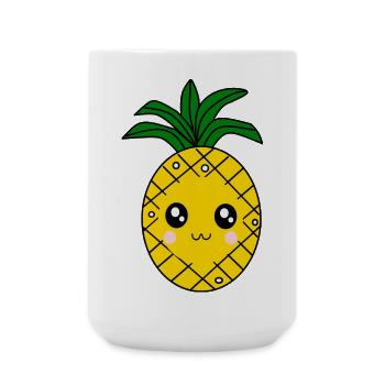Carnaval, Carnaval, costumes, ananas - Grande tasse 440 ml - blanc - Devant