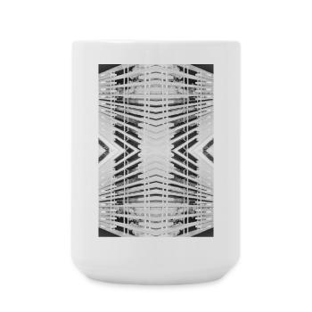 Abstraktes Holz V.2 - Große Tasse 440 ml - Weiß - Vorne
