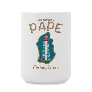 Latvia Lighthouse Pape, Baltic Sea, - Large Mug 440 ml - white - Front