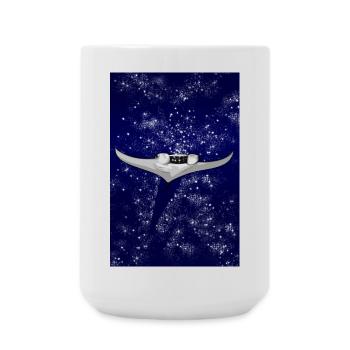 Manta avale les étoiles - Grande tasse 440 ml - blanc - Devant