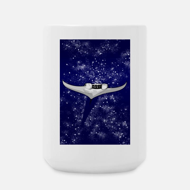 Manta avale les étoiles - Grande tasse 440 ml - blanc