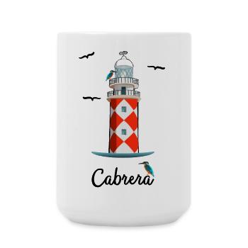 Cabrera, Île des Baléares, zone protégée, phare - Grande tasse 440 ml - blanc - Devant
