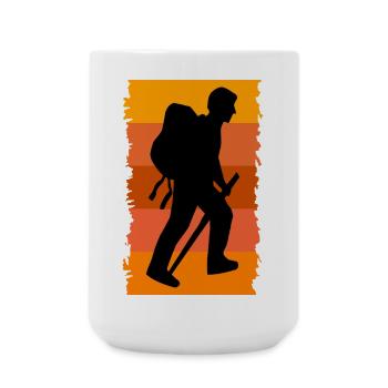 Mountaineering Hikers Hiking Hiking Trails - Large Mug 440 ml - white - Front