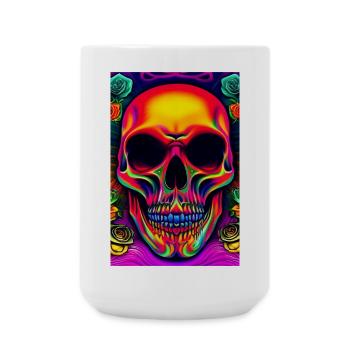 Abstract Skull - Large Mug 440 ml - white - Front