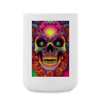 Abstract Skull - Large Mug 440 ml - white - Front