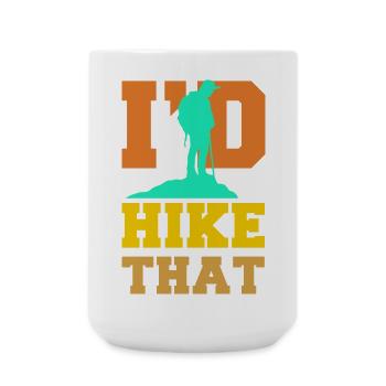 Wanderer Wanderwege Wandern Statement Natur - Große Tasse 440 ml - Weiß - Vorne