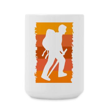 Mountaineering Hikers Hiking Mountain peaks - Large Mug 440 ml - white - Front