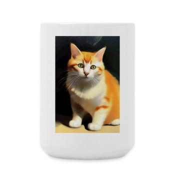 Cat Image - Large Mug 440 ml - white - Front