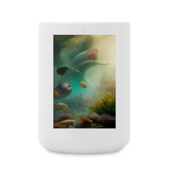 Fish, Aquarium - Large Mug 440 ml - white - Front