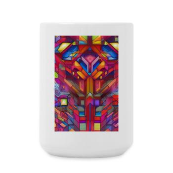 Formes et motifs - Grande tasse 440 ml - blanc - Devant