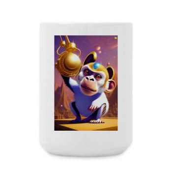Cool monkey - Large Mug 440 ml - white - Front