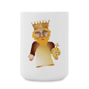 The King with Crown as Puppet Theater Figure - Large Mug 440 ml - white - Front