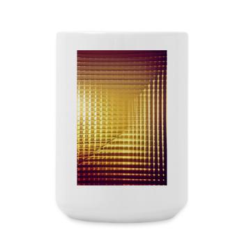 Gold Muster - Große Tasse 440 ml - Weiß - Vorne