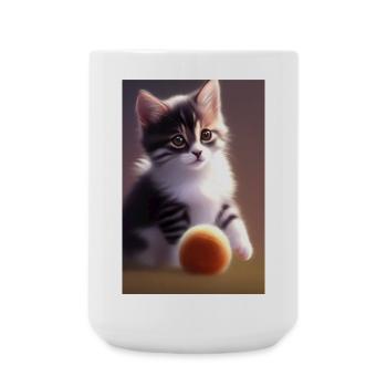 Baby Cat - Large Mug 440 ml - white - Front