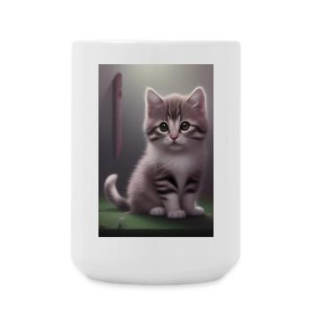 Baby Cat - Large Mug 440 ml - white - Front
