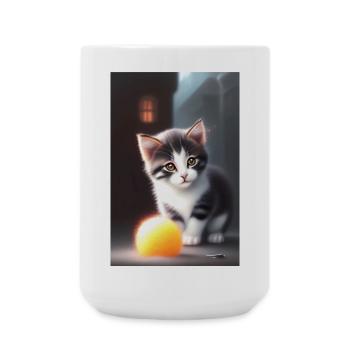 Baby Cat - Large Mug 440 ml - white - Front
