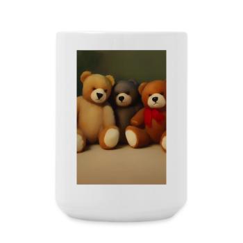 Teddybär - Große Tasse 440 ml - Weiß - Vorne