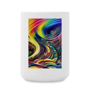 Abstrakte Kunst - Große Tasse 440 ml - Weiß - Vorne