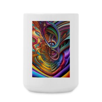 Abstract art - Large Mug 440 ml - white - Front