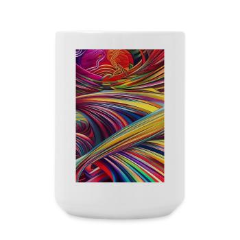 Abstrakte Kunst - Große Tasse 440 ml - Weiß - Vorne