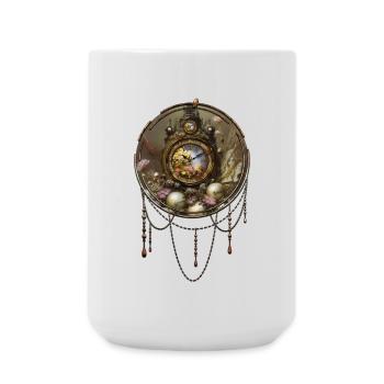The Steampunk aesthetic - Large Mug 440 ml - white - Front