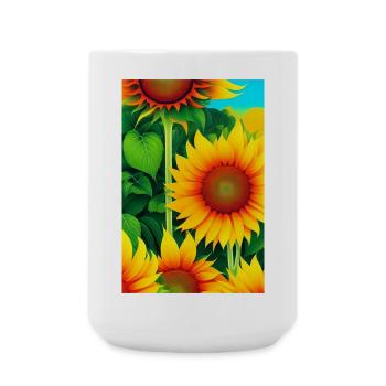 Sunflowers - Large Mug 440 ml - white - Front