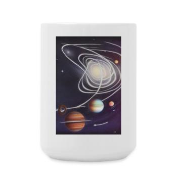 Weltall und Planeten - Große Tasse 440 ml - Weiß - Vorne