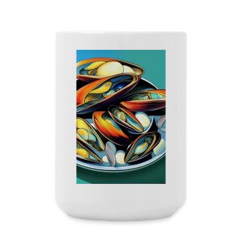 Mussels - Large Mug 440 ml - white - Front
