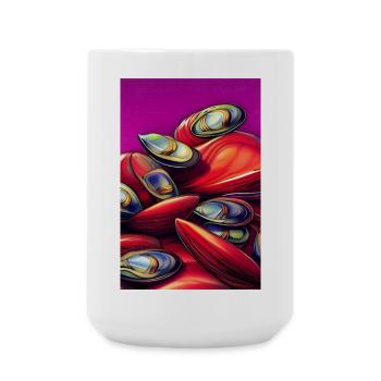 Mussels - Large Mug 440 ml - white - Front