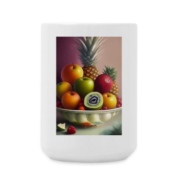 Früchte - Große Tasse 440 ml - Weiß - Vorne