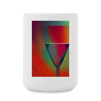 Kaleidoskop Glasdesign - Große Tasse 440 ml - Weiß - Vorne