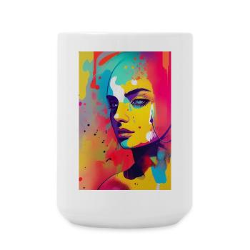 Abstract art - Large Mug 440 ml - white - Front