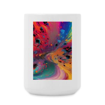 Abstrakte Kunst - Große Tasse 440 ml - Weiß - Vorne
