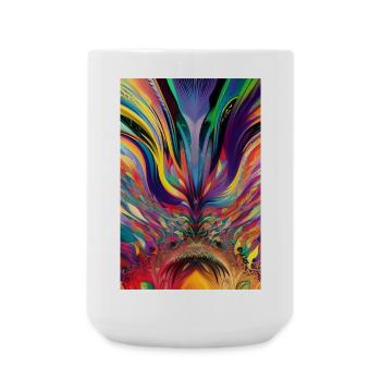 Abstrakte Kunst - Große Tasse 440 ml - Weiß - Vorne