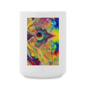 Abstract art - Large Mug 440 ml - white - Front